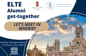 ELTE is organizing an ELTE Alumni Get Together event in Madrid, Spain on 08 April 2025